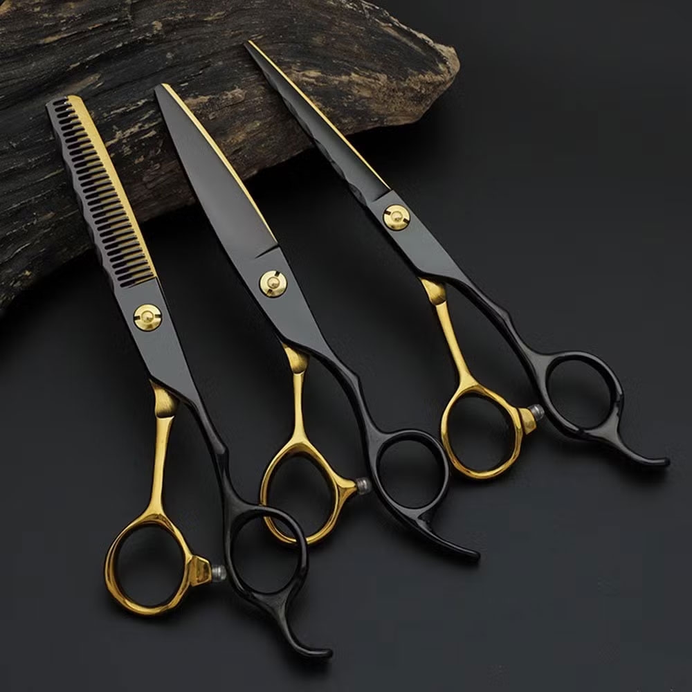 Black+Gold Barber Scissors Kit